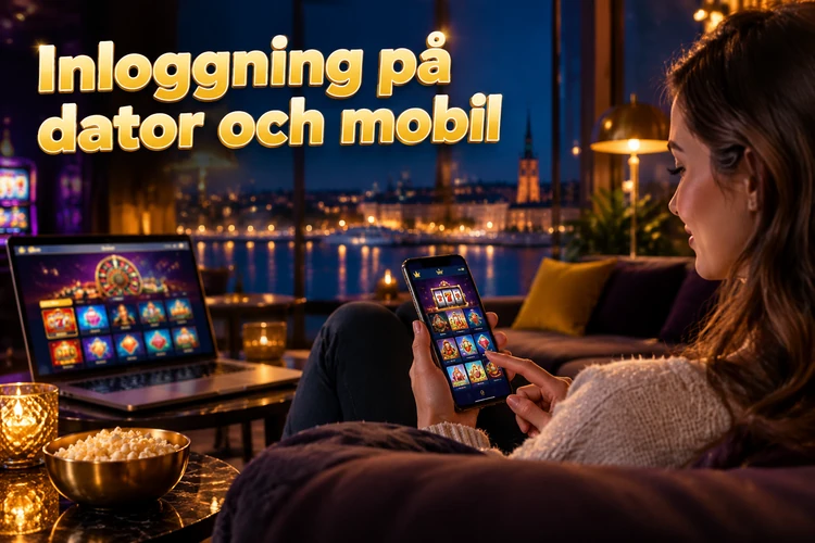 Inloggning på dator och mobil